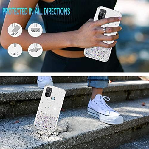 Oppo A53 Case - Glitter Clear Inexperienced, Smooth TPU Clear Shockproof Cowl for Oppo A53s, Slim Protecting Case for Girls and Women